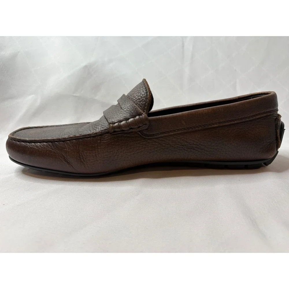 TO BOOT NEW YORK Mens Brown Leather Penny Loafer 10.5 Italian Old Money Preppy